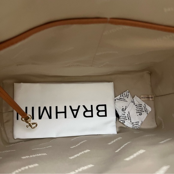 Brahmin Large Duxbury Satchel Scallop Bondi Pastel Seashell Embossed Leather - Picture 13 of 13